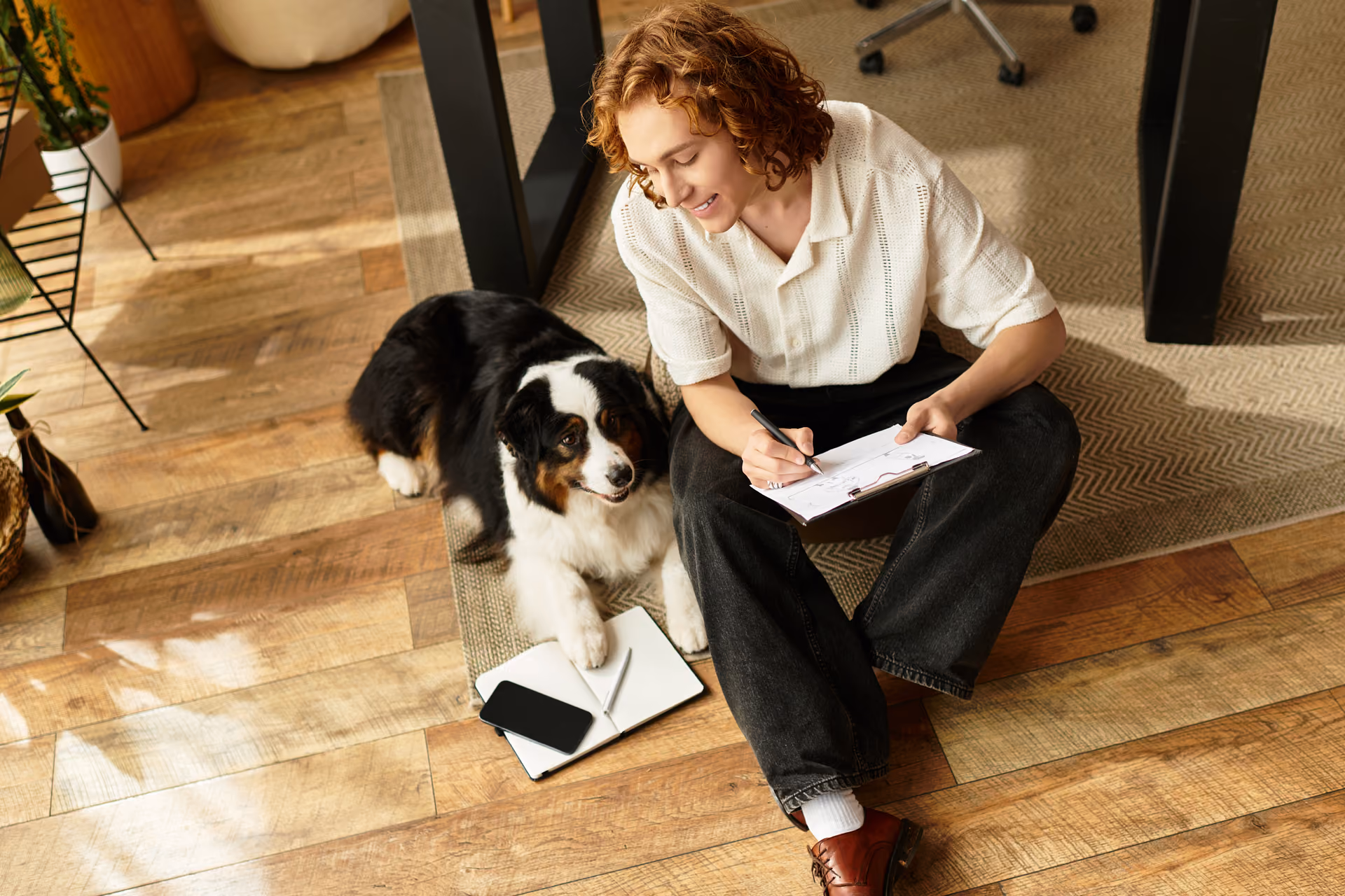A dog about to be adopted and its new family – pre-adoption consulting