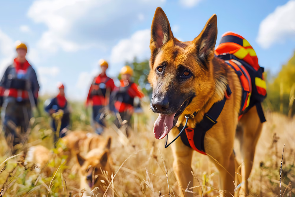 Sahada görev yapan arama köpeği – iş köpekleri kurumsal tedarik